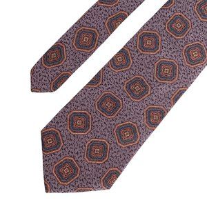 Ron Chereskin Men Mens Italian Silk Necktie Purple Blue Red Made in USA 58in